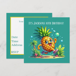 Niedliche Geburtstag Ananas Party Strand Einladung