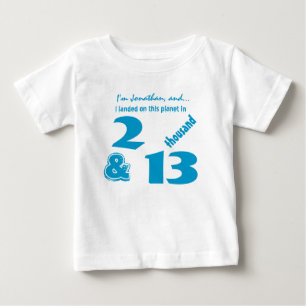 Niedliche Geburtstag Baby Boy Geboren im Jahr 2013 T-shirt