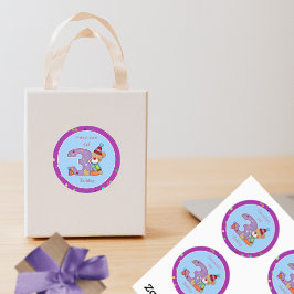 Niedliche Geburtstag Bärenalter 3 Runder Aufkleber