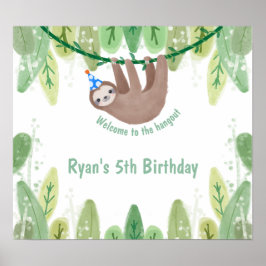 Niedliche Geburtstag Begrüßung im Party Hut Poster