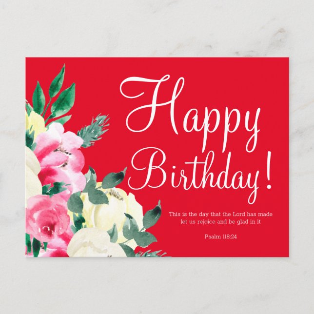 Niedliche Geburtstag Bible Verse Postkarte (Vorderseite)