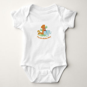 Niedliche Geburtstag Boy Animal Zoo Baby Strampler