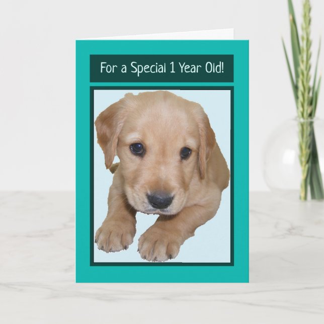 Niedliche Geburtstag Card für 1-Jährige Karte (Vorderseite)