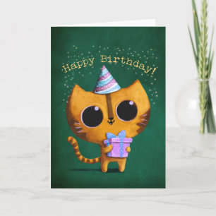 Niedliche Geburtstag Cat Karte
