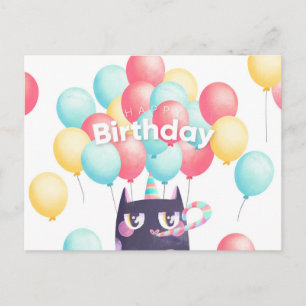niedliche Geburtstag Cat Postkarte