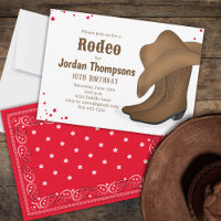 Niedliche Geburtstag Cowboy Rodeo Simple Red Banda