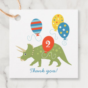 Niedliche Geburtstag Dinosaur Triceratops Individu Geschenkanhänger