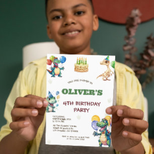 Niedliche Geburtstag Dinosaurier Kindergeburtstag Save The Date