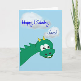 Niedliche Geburtstag Dragon, Individuelle Name Karte
