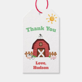 Niedliche Geburtstag für Landtiere Danke - GLS Geschenkanhänger