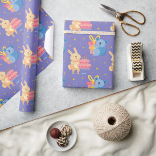 Niedliche Geburtstag Geschenkpapier
