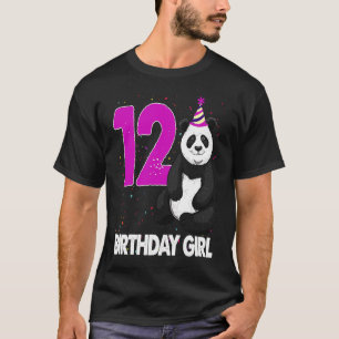Niedliche Geburtstag Girl 12 Panda Funny Bear T-Sh T-Shirt