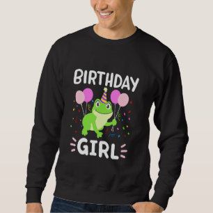 Niedliche Geburtstag Girl Frog Ästhetische Frauen Sweatshirt