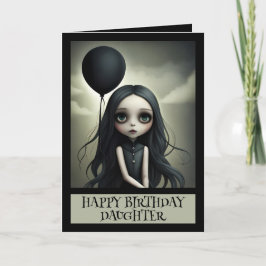 Niedliche Geburtstag Girl mit Ballon anpassbar Karte