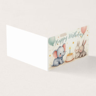 Niedliche Geburtstag Gruß mit Tierfreunden