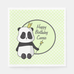 Niedliche Geburtstag Panda Serviette