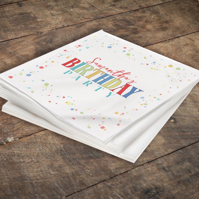 Niedliche Geburtstag Party Confetti Custom Serviette (Von Creator hochgeladen)