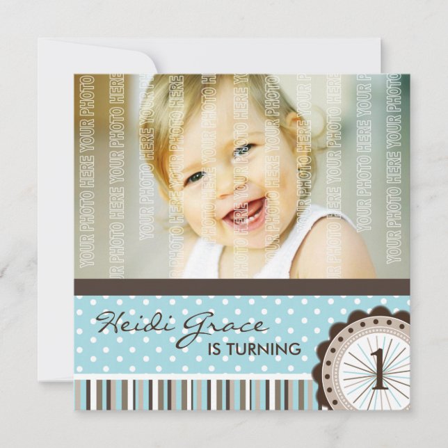 niedliche Geburtstag Party Einladung (Vorderseite)