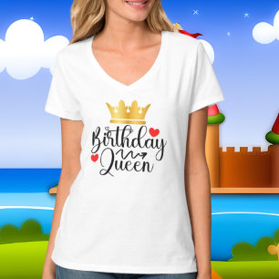 niedliche Geburtstag Queen Word Art T-Shirt