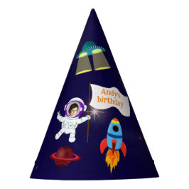 Niedliche Geburtstag Space Astronaut Cartoon Party Partyhütchen