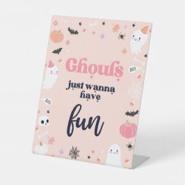 Niedliche Geburtstagsdekorationen von Halloween-Ge Sockelschild