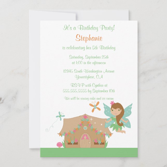 Niedliche Geburtstagsfeier Einladung (Vorderseite)