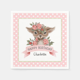 Niedliche Geburtstagsfeier für Mädchen Serviette