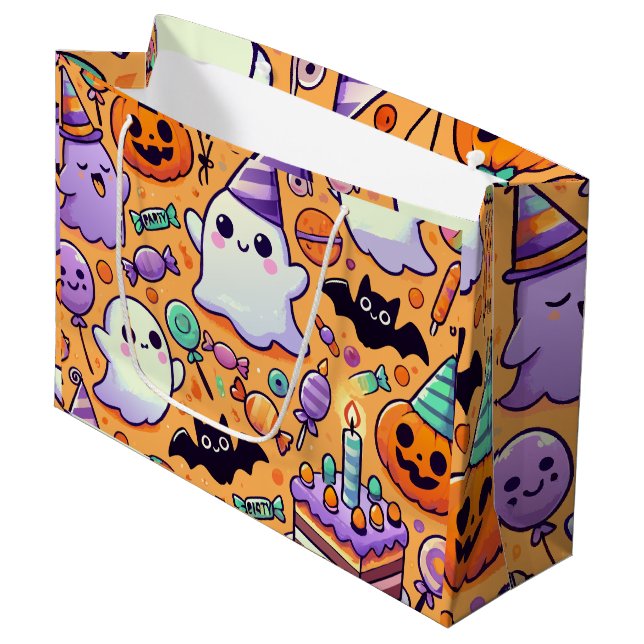 Niedliche Geburtstagsgeschenktasche Große Geschenktüte (Vorderseite Schrägansicht)