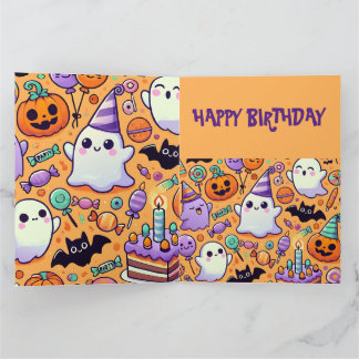 Niedliche Geburtstagskarte Halloween Karte