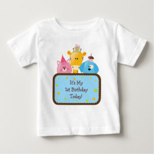 Niedliche Geburtstagskinder von Cartoon individuel Baby T-shirt