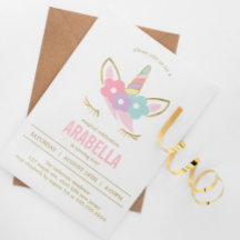 Niedliche Geburtstagsparty der Unicorn Girls