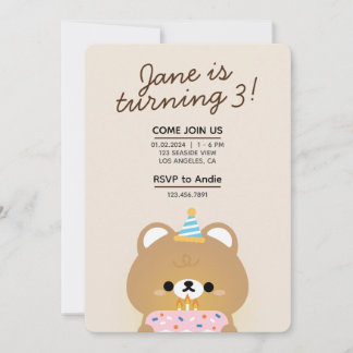 Niedliche Geburtstagsparty Einladung