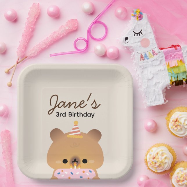 Niedliche Geburtstagsparty Pappteller (Party)