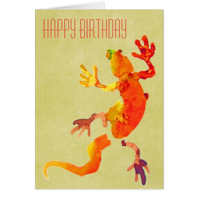 Niedliche Gecko-Eidechsenkunst (Vorne)