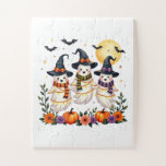 Niedliche Geister Blume Pumpkins Fledermäuse Hallo Puzzle<br><div class="desc">Ein Halloween-Puzzle für Kinder (oder Erwachsene). Diese niedlichen Gespenster mit Blume,  Fledermäusen und Kürbissen machen ein niedliches Rätsel für die Familie. Viele Größen sind verfügbar,  perfekt für jede Altersgruppe.</div>