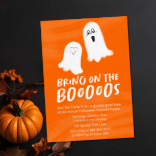Niedliche Geister "Booos holen" Halloween Einladung