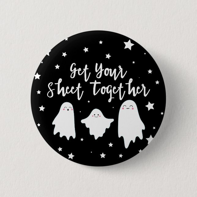 Niedliche Geister | Ihr Blatt zusammenstellen | Ha Button (Vorderseite)