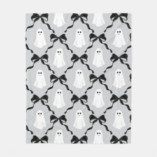 Niedliche Geister mit Coquette Black Bows Hallowee Fleecedecke