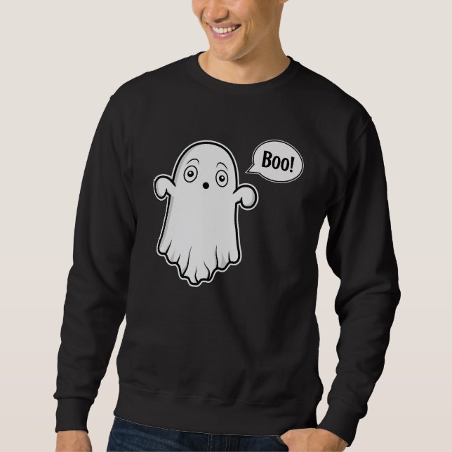 Niedliche Geister schauend Angst und Sprichwort Bo Sweatshirt (Vorderseite)
