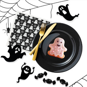 Niedliche Geister   Spinnen   Spider Webs Hallowee Serviette