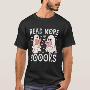 Niedliche Geisterbücher lesen Mehr Bücher Witzige T-Shirt