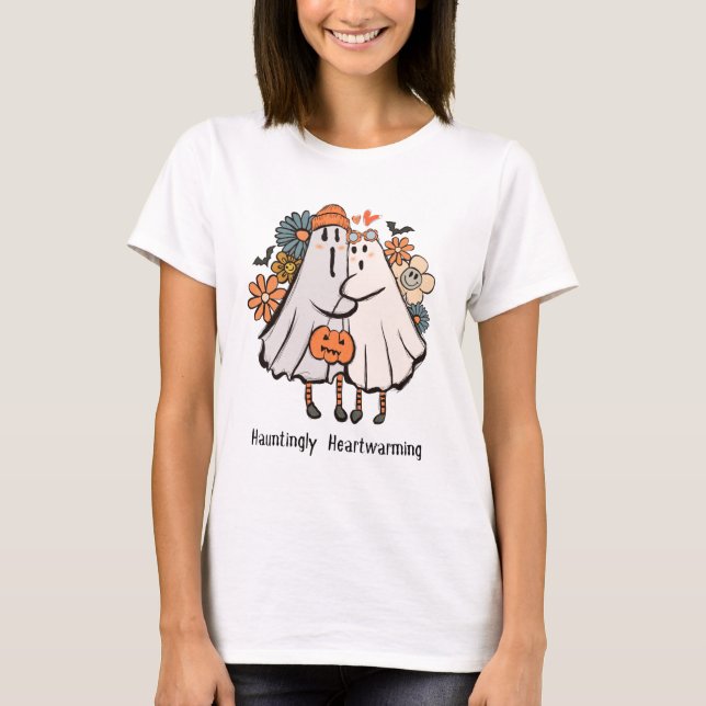 Niedliche Geisterheiß Halloween-Tasse T-Shirt (Vorderseite)
