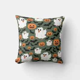 Niedliche Geisterhühner mit Pumpkins und Fledermäu Kissen
