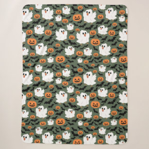Niedliche Geisterhühner mit Pumpkins und Fledermäu Sherpadecke