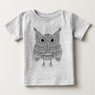 Niedliche Gekritzel-Eule Baby T-shirt