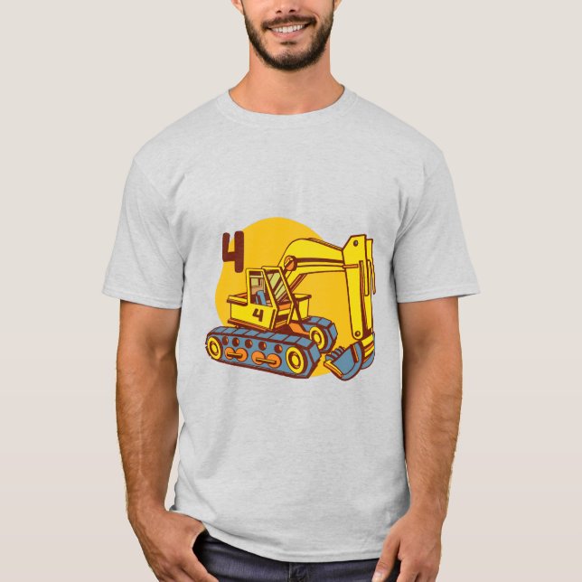 Niedliche Gelbbagger T-Shirt (Vorderseite)