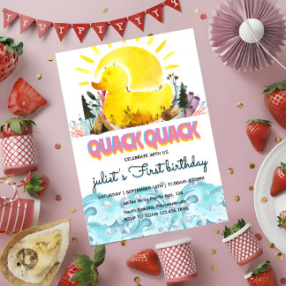 Niedliche gelbe 1. einladung