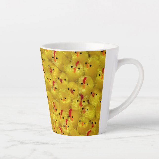 Niedliche Gelbe Babychicks Latte Tasse (Rechts)