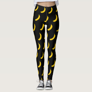 Niedliche gelbe Bananendruck-Leggings für Yoga Leggings