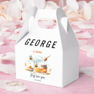 Niedliche Gelbe Biene & Sonnenblume 1. Geburtstag  Geschenkschachtel